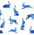 pattern watercolor hare vector image