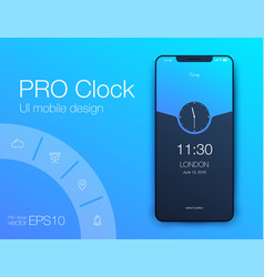 Timer application ui design concept Royalty Free Vector