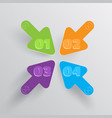 white arrows vector image vector image