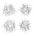 mess of tangled straight thin lines vector image vector image