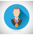 winner success businessman victory prize award vector image