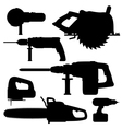building tools electric black vector image