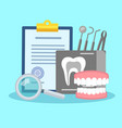 dental treatment poster vector image