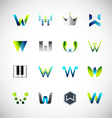 icon design based on letter w vector image