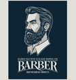 beard man for hairstyle products and business vector image vector image