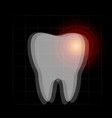 toothache icon tooth pain x-ray dentist vector image