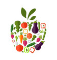 healthy organic food labels for restaurants cafe vector image