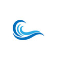 water wave icon design template isolated vector image vector image