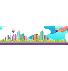 Cityscape view of the city Royalty Free Vector Image