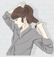 girl beautiful vector image