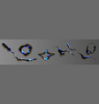 burnt edges and holes in paper with blue fire vector image vector image
