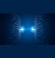 digital concept big data is fluttering vector image