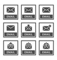 email icons set of envelope signs vector image vector image