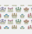seamless pattern with colorful castles and fortres vector image vector image