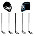 floorball equipment for a logo or cup vector image vector image