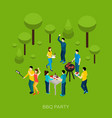 friends bbq party vector image