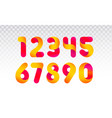 set of numbers from 0 till 9 vector image