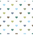 tile pattern pastel hearts on white background vector image