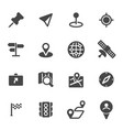 black navigation icons set vector image vector image