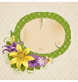 flowers and place for text vector image vector image