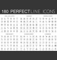 180 modern thin line icons set of legal law vector image