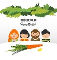 a hanukkah decorated vector image