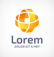 abstract design logo icon template with cross vector image vector image
