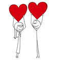 cartoon couple man and woman in love vector image vector image
