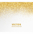 sparkling glitter border frame falling golden vector image vector image