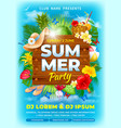 summer beach party advertisement poster template vector image vector image