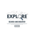 exploration banner vector image vector image