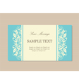 floral vintage card blue vector image vector image