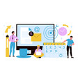 computer task management composition vector image vector image