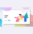 cute smiling girl sitting at chair with cards vector image