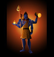 lord shiva hindu god vector image vector image