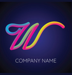 Letter W Creative colorful Royalty Free Vector Image