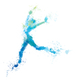 woman jump splash vector image vector image