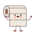 Kawaii cartoon roll paper towel in colorful Vector Image