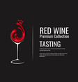 red wine splash in glass paper cut vector image vector image