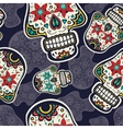 sugar skulls pattern vector image