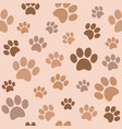 seamless paw pattern flat design vector image vector image
