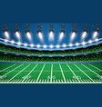 american football stadium arena with spotlights vector image