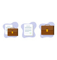 briefcase lawyer document file icon business vector image
