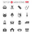 veterinary clinic icon set vector image
