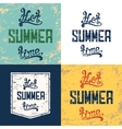 set of four hot summer time backgrounds vector image vector image