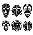 african tribal mask design set - ritual vector image vector image