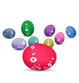 easter eggs vector image vector image