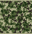 green camouflage seamless pattern military vector image