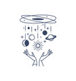 astrology line art vector image