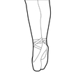 ballet slippers vector image